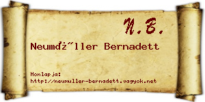Neumüller Bernadett névjegykártya